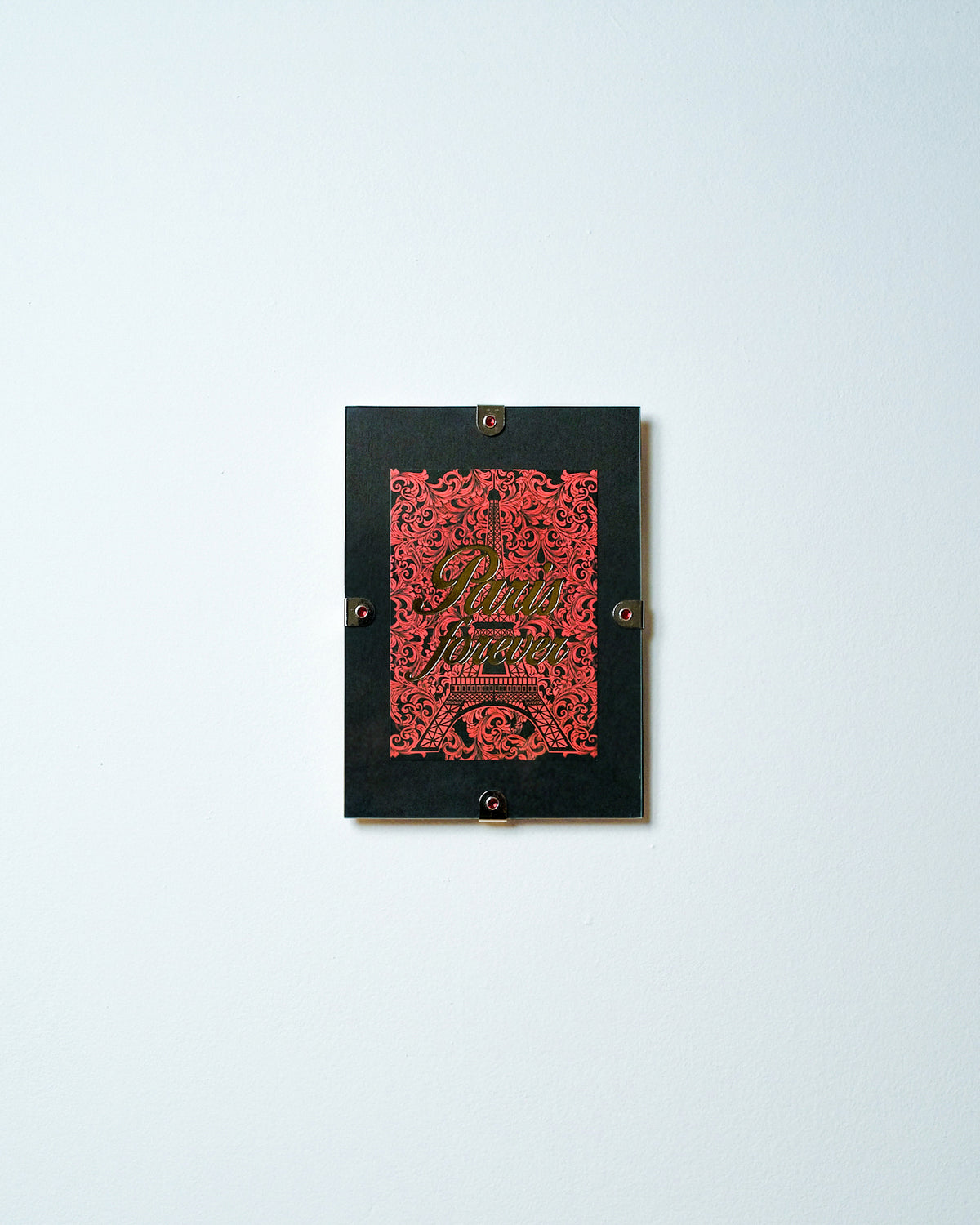 RHINESTONE RIVET PICTURE FRAME - RED | True primary glistening red / SMALL